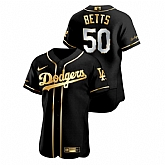 Dodgers 50 Mookie Betts Black Gold 2020 Nike Flexbase Jersey Dzhi,baseball caps,new era cap wholesale,wholesale hats